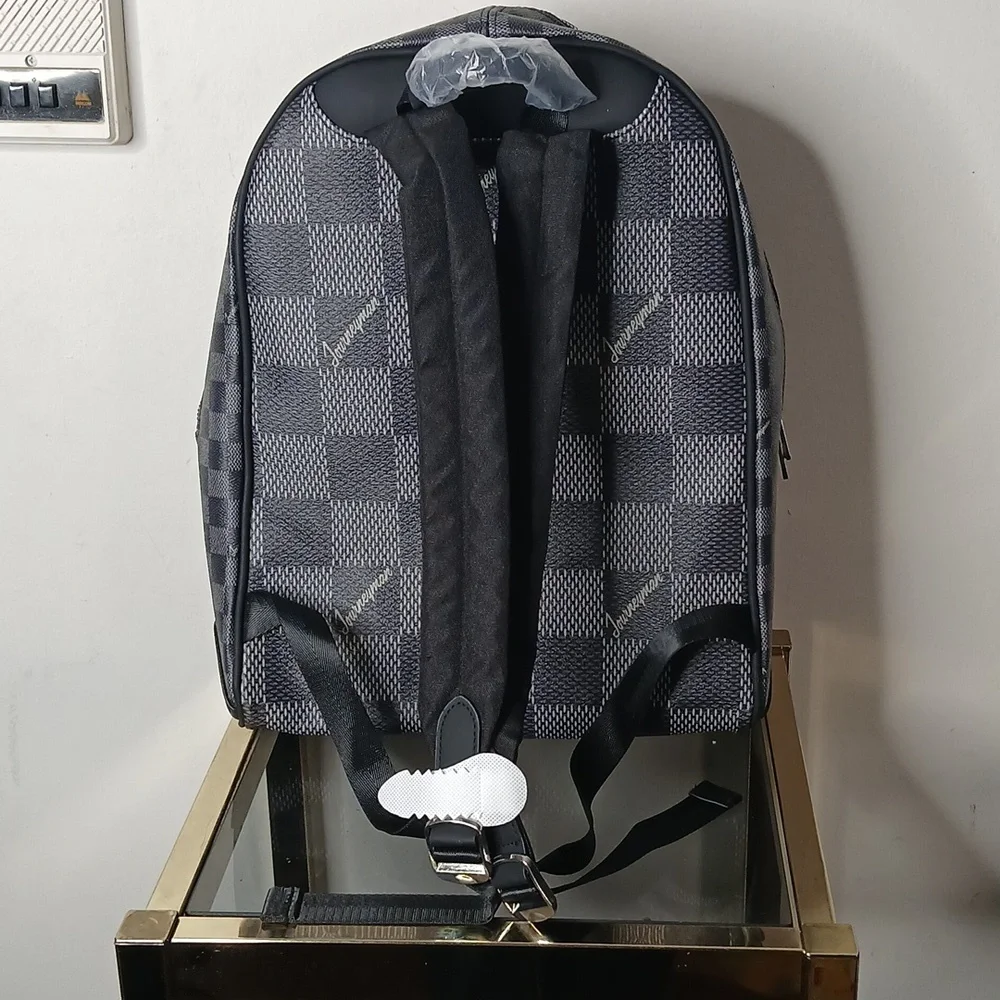 NWOT Journeyman checker print canvas backpack - Picture 3 of 10